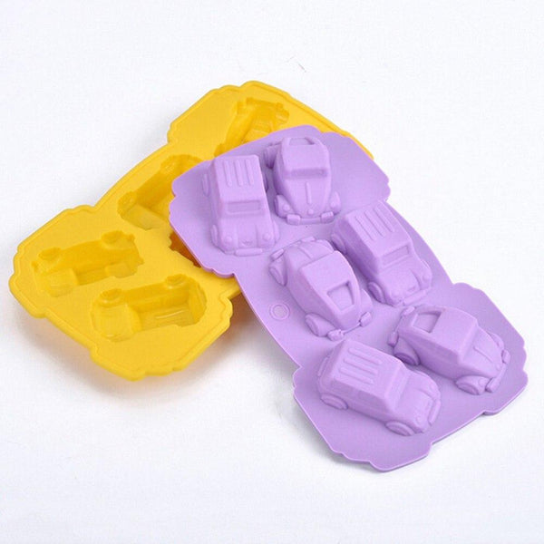 Cartoon Car Silicone Mold fondant Cake Decoration Baking Mold Candy Cookies Chocolate Soap Baking Mold Tool